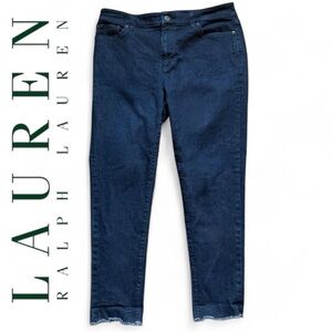 Lauren Ralph Lauren Dark Wash Premier Skinny Crop Jeans 5-Pocket Wmn’s | Sz 10